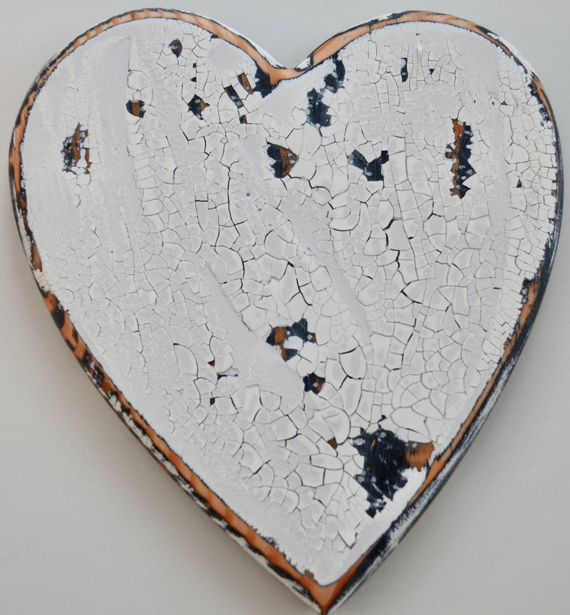 Serving Board handcrafted Crackled White Heart from Fir wood