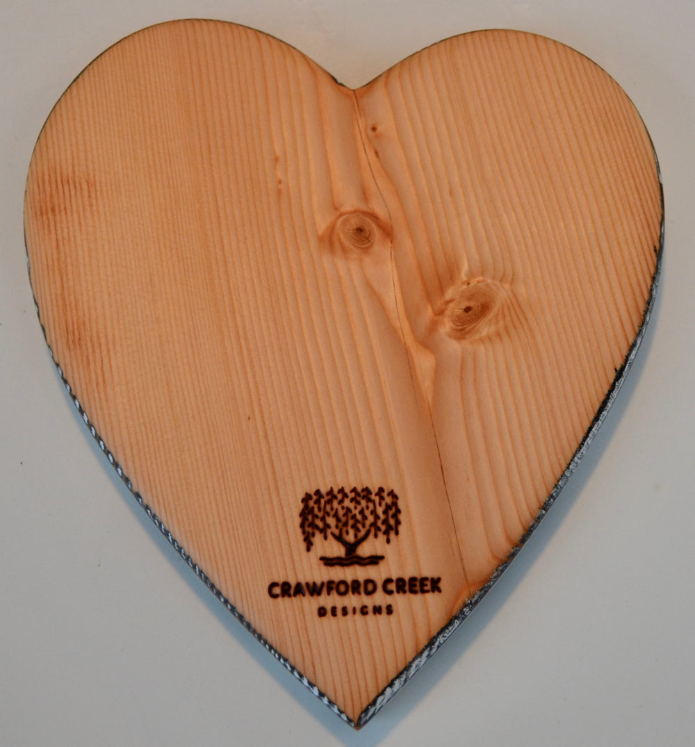Heart Cutting Board, aged white,  handcrafted from Fir wood