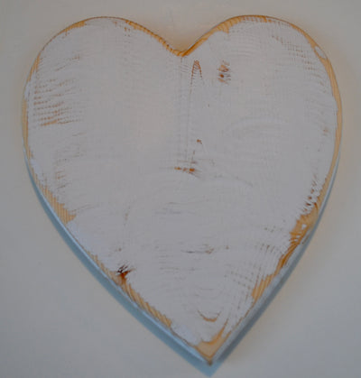Thin White Heart Serving Board handcrafted from Fir wood.