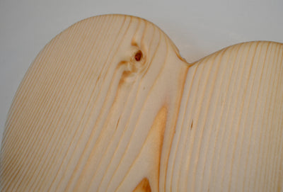 Thin White Heart Serving Board handcrafted from Fir wood.