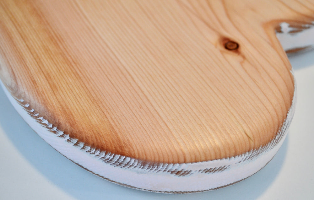 Pink Heart Serving Board handcrafted from Fir wood