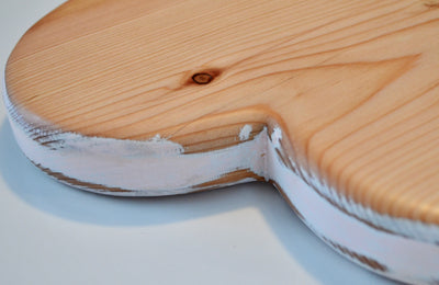 Pink Heart Serving Board handcrafted from Fir wood