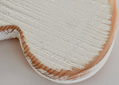 Small Cutting Board, traditional heart,  white,  handcrafted from Fir wood