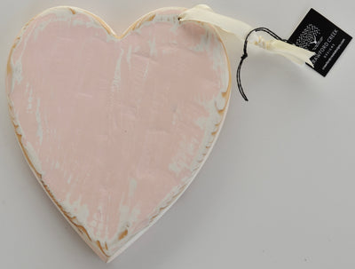Rustic Pink Serving Board, Heart,   handcrafted from Fir wood