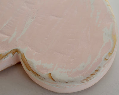 Rustic Pink Serving Board, Heart,   handcrafted from Fir wood