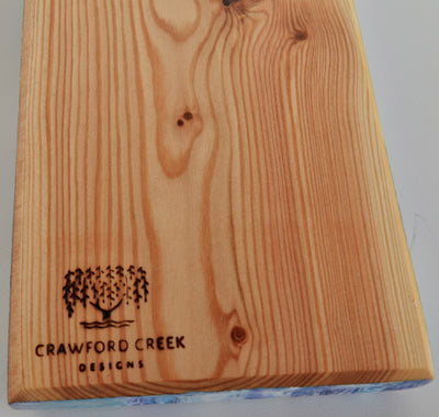 Acrylic & Resin Cutting Board handcrafted from natural wood Fir