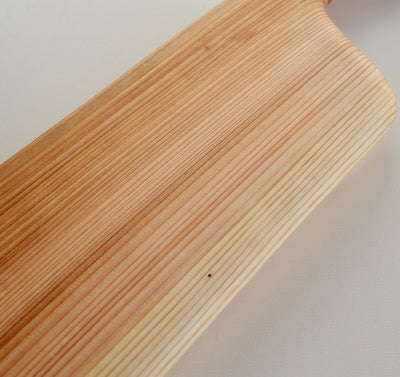 Cedar serving platter with raw edge