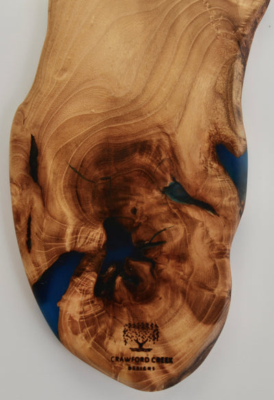 Black Locust & Resin Cutting Board, crafted from a locally sourced hardwood