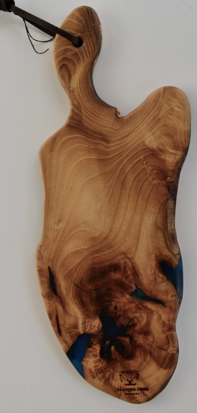 Black Locust & Resin Cutting Board, crafted from a locally sourced hardwood