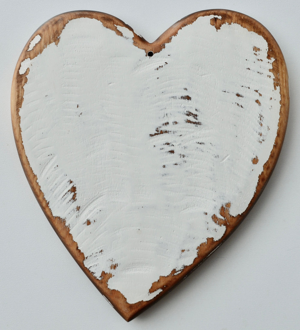 Heart Cutting Board, white (Aged)