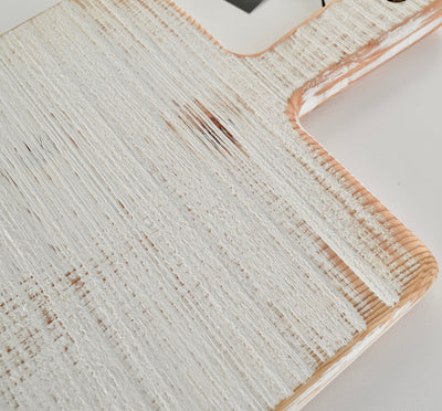 White Charcuterie Board handcrafted from Fir wood