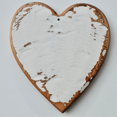 Heart Cutting Board, white (Aged)