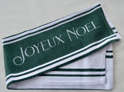 Holiday Cheer Bundle: Cotton Tea Towel, Green stripe + Classic Star Ornament