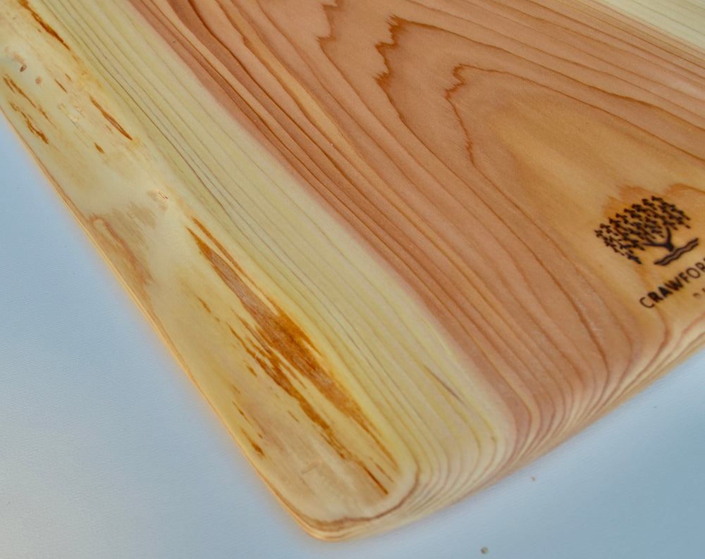 Cedar Serving Board with Raw Edge