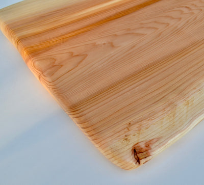 Extra Large Cedar Serving Board with Two Live Edges