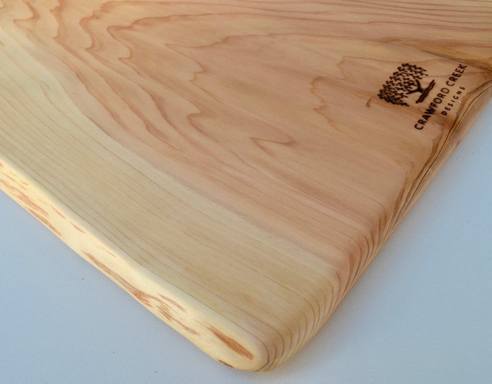 Extra Large Cedar Serving Board with Two Live Edges