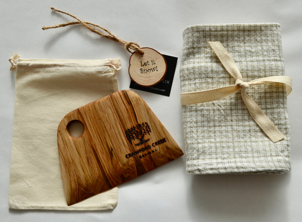 Holiday Baking Bundle: Ambrosia Maple Dough Scraper + Cotton Tea Towel