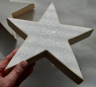Table Top Dusted Stars (set of 2)