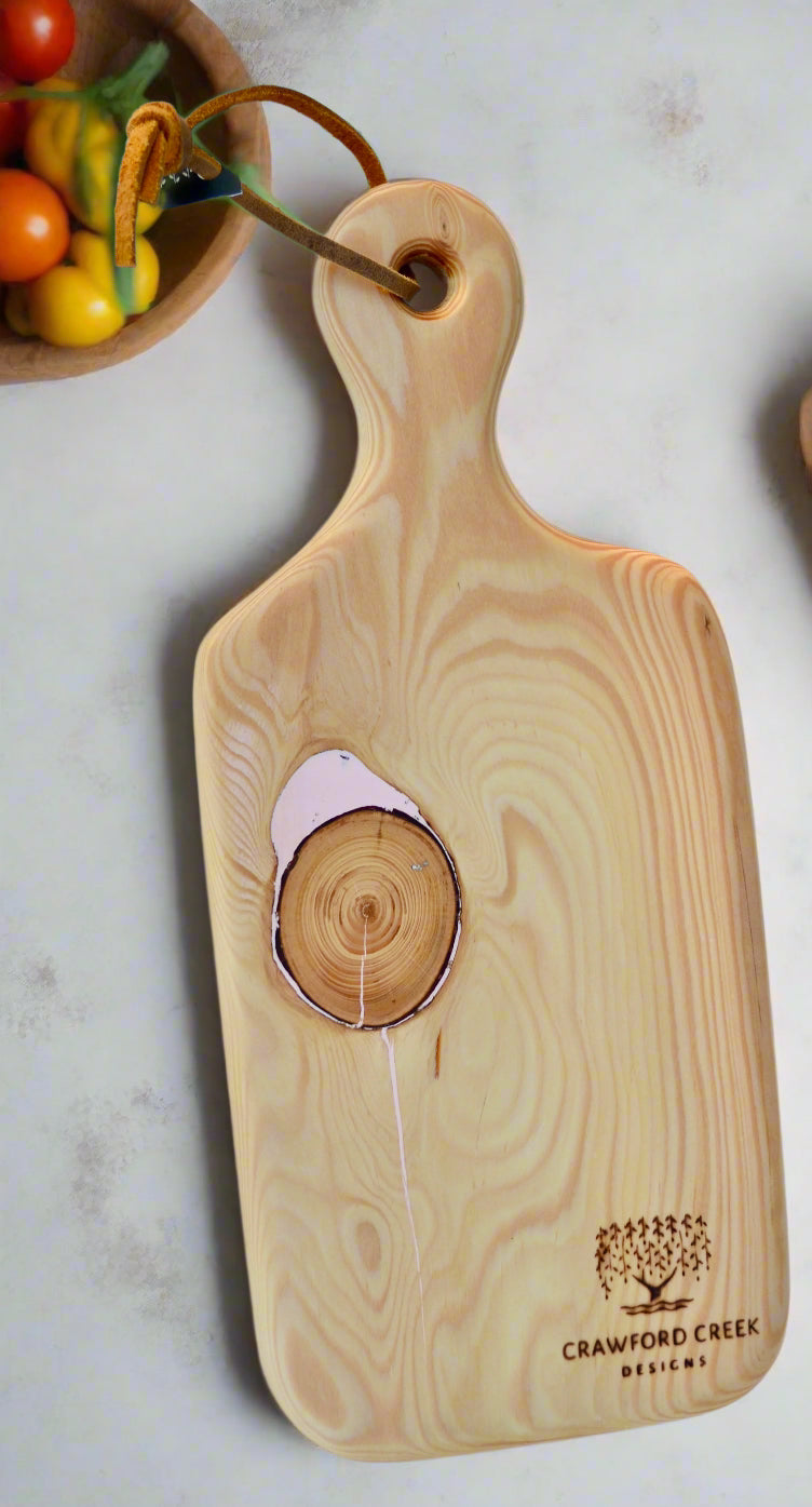Pink Resin Fir Cutting Board
