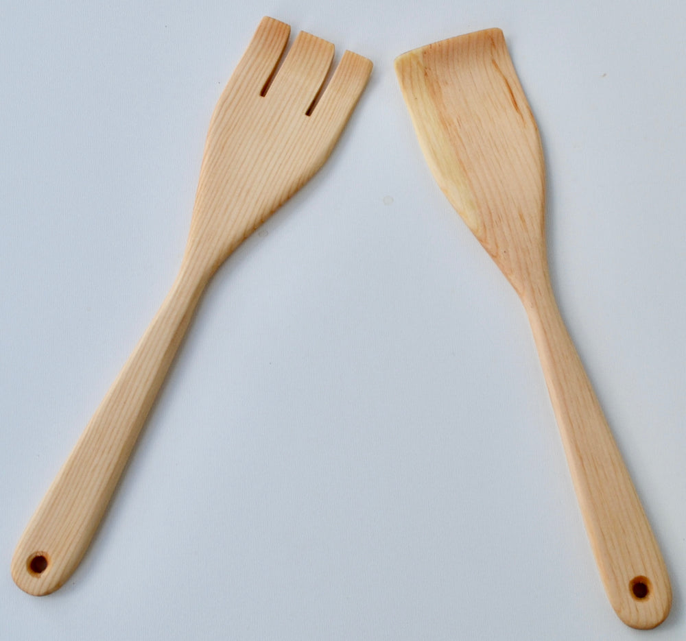 Salad Forks, handcrafted from Fir