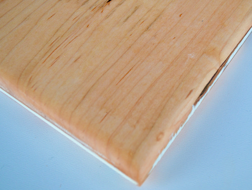 Rustic White Cutting Board handcrafted from Ambrosia Maple hardwood