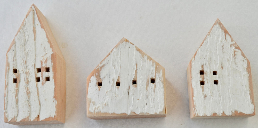 Small House Ornaments (set of 3)