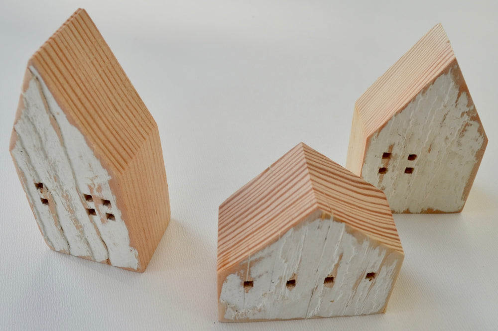 Small House Ornaments (set of 3)