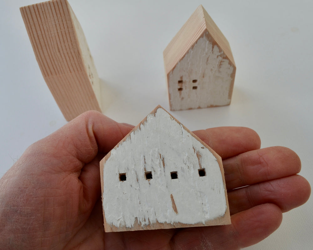 Small House Ornaments (set of 3)