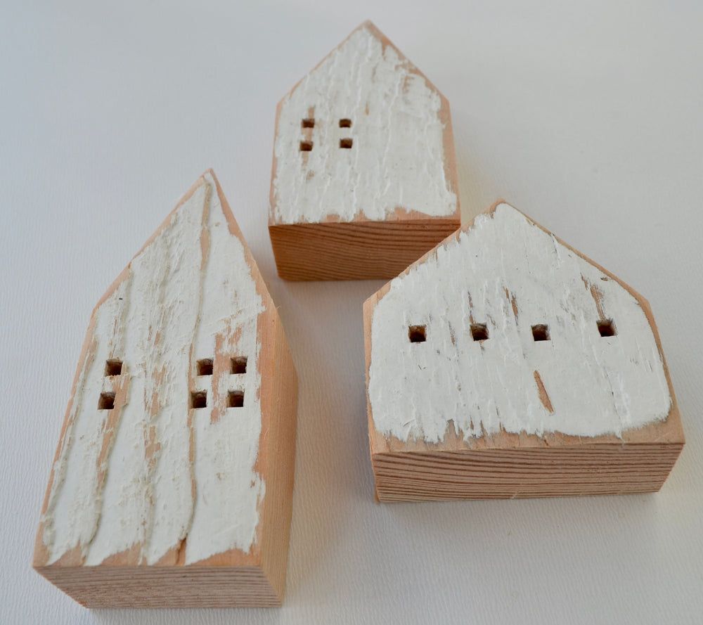 Small House Ornaments (set of 3)