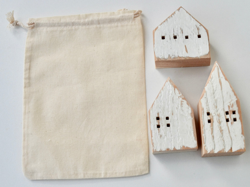 Small House Ornaments (set of 3)