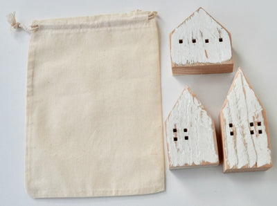 Small House Ornaments (set of 3)