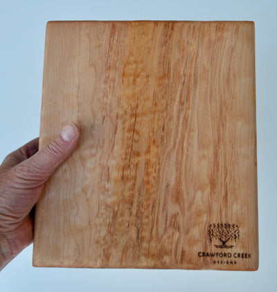 Curly Maple Cutting Board: With Leather Cord