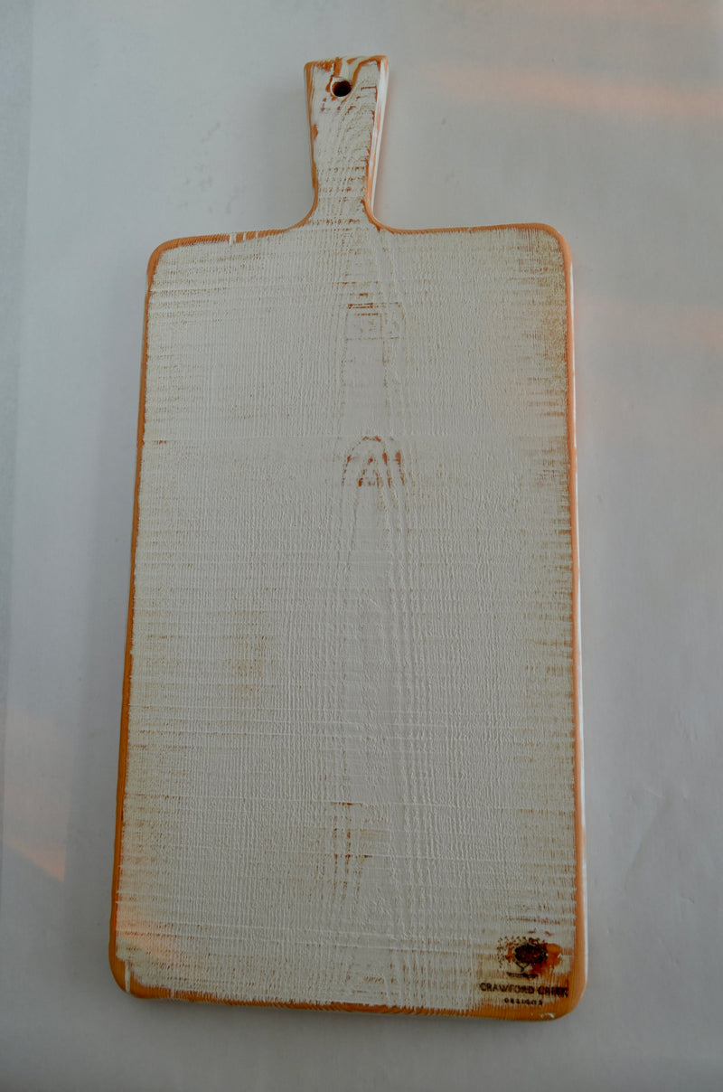 White Charcuterie Board handcrafted from Fir wood