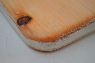 White Charcuterie Board handcrafted from Fir wood