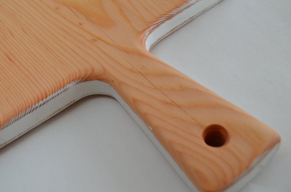 White Charcuterie Board handcrafted from Fir wood