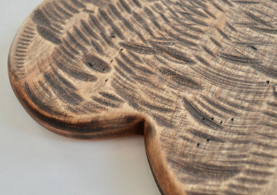 Dark Heart Cutting Board, aged and handcrafted from Eastern Birch
